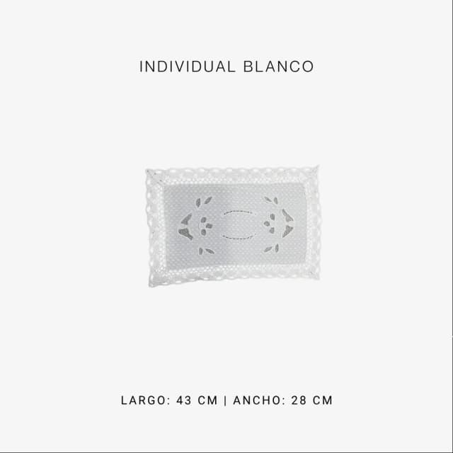 Individuales blanco