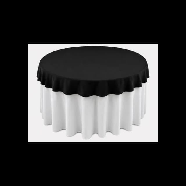 Tapa negra redonda