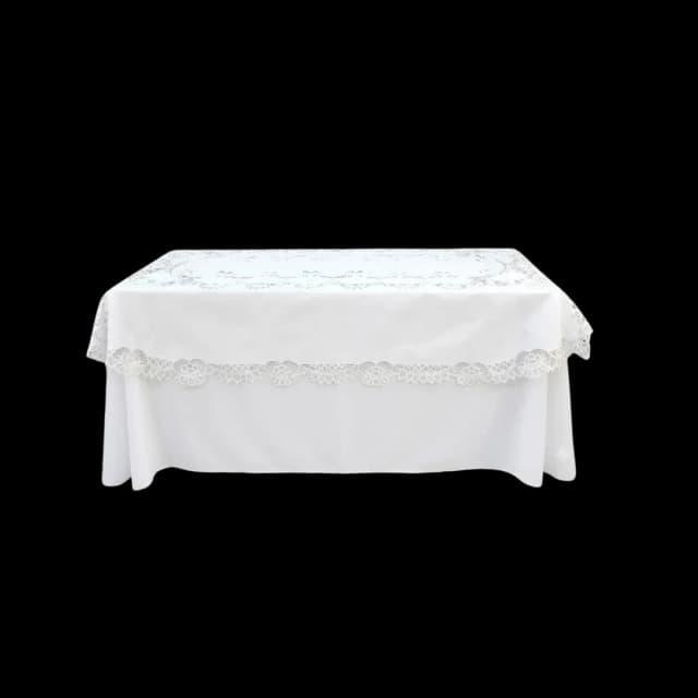 Tapa bruja ovalada blanca