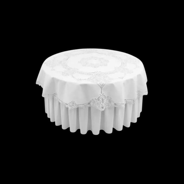 Tapa bruja redonda blanca