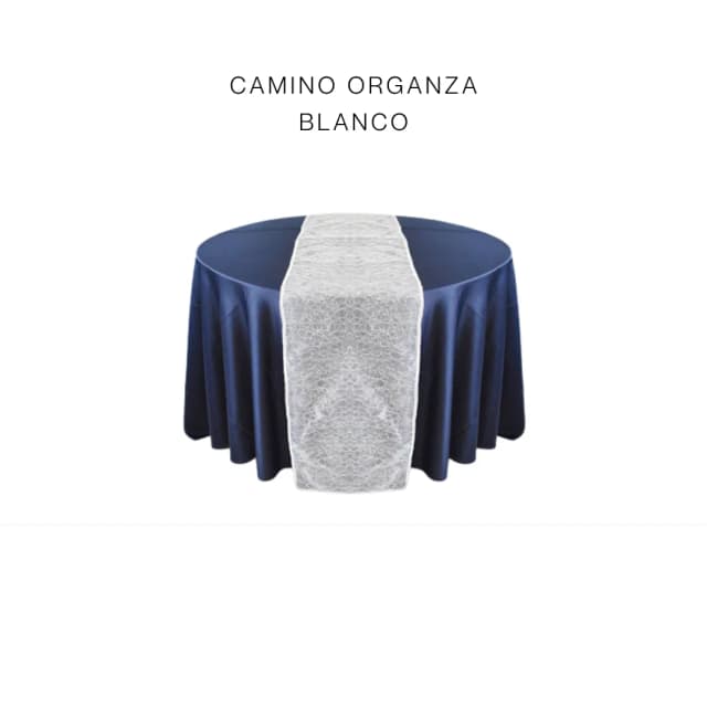 Camino organza blanco