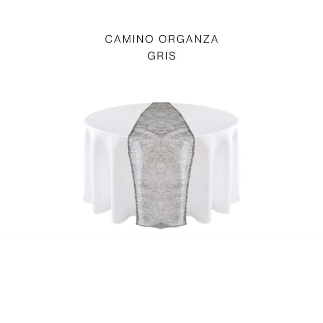 Camino organza gris