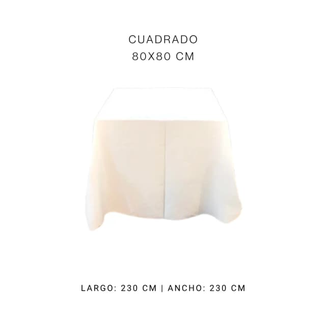 Mantel cuadrado 80x80 cm