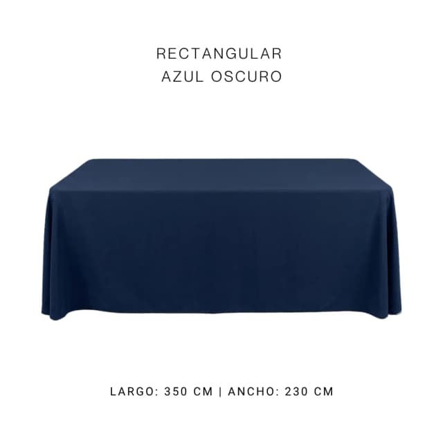 Mantel faldón azul oscuro