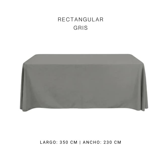 Mantel faldón gris