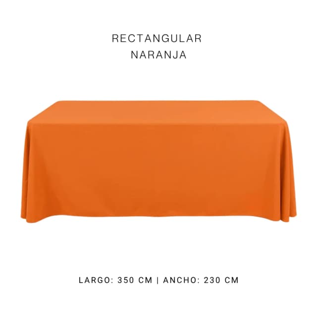 Mantel faldon naranja