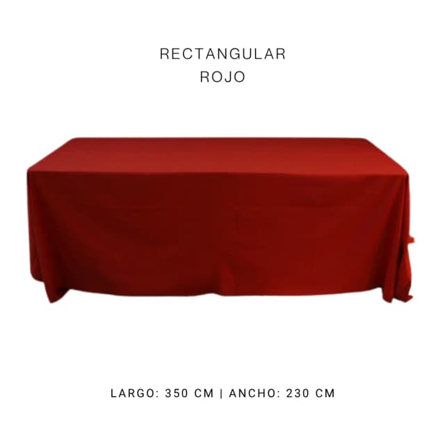 Mantel faldon rojo