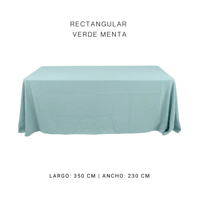 Mantel faldón verde menta