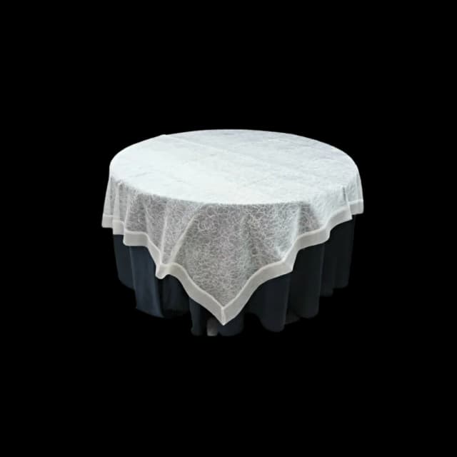 Tapa organza lazos blanca