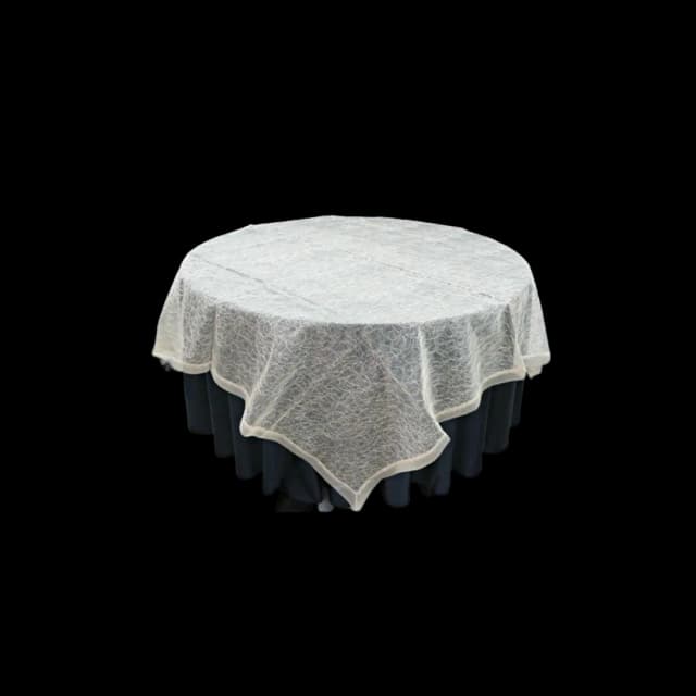 Tapa organza lazos beige