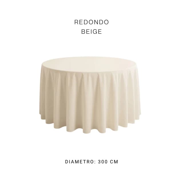 Mantel redondo beige