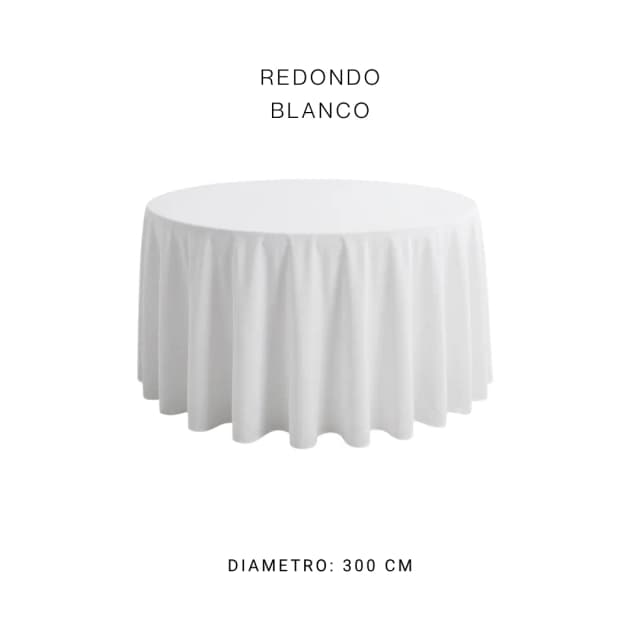 Mantel redondo blanco