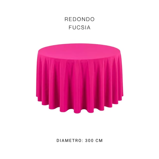 Mantel redondo fucsia