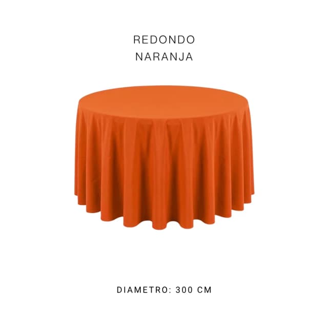 Mantel redondo naranja