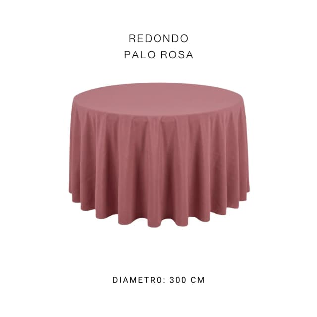 Mantel redondo palo de rosa