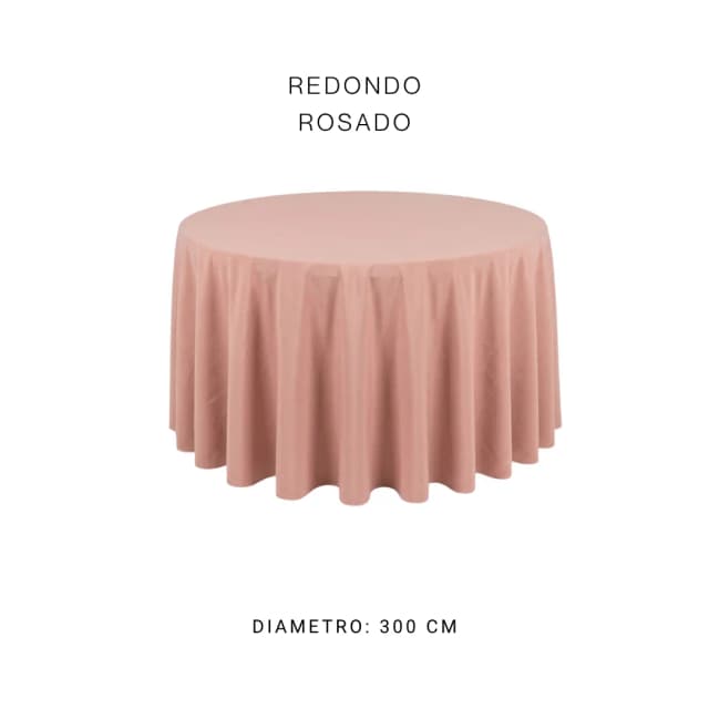 Mantel redondo rosado