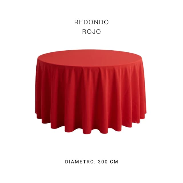 Mantel redondo rojo