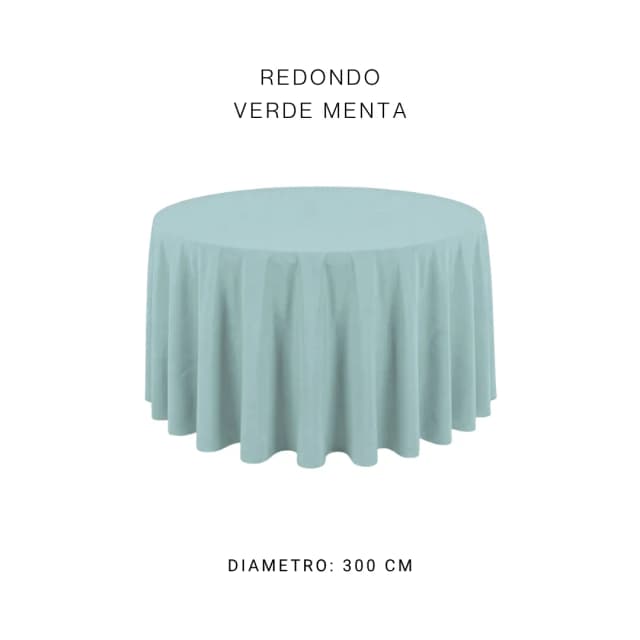 Mantel redondo verde menta