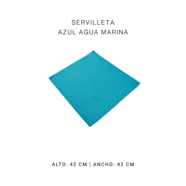 Servilleta azul agua marina