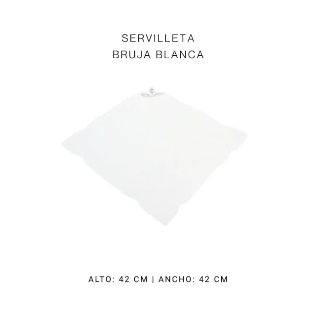 Servilleta bruja blanca