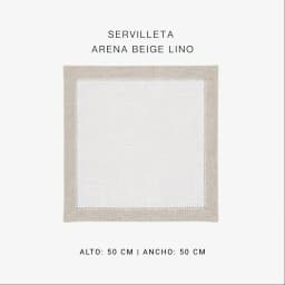 Servilleta arena beige lino