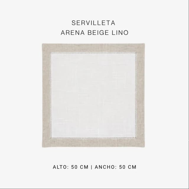 Servilleta arena beige lino