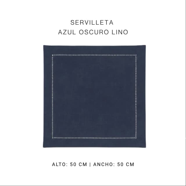 Servilleta azul oscuro lino