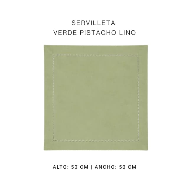 Servilleta verde pistacho lino