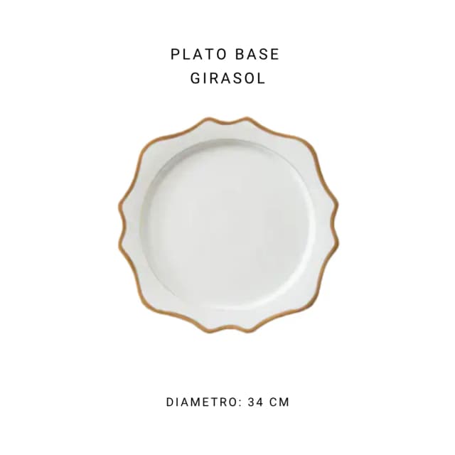 Plato base girasol 33 cm