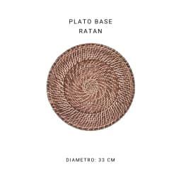 Plato base rattan 33 cm