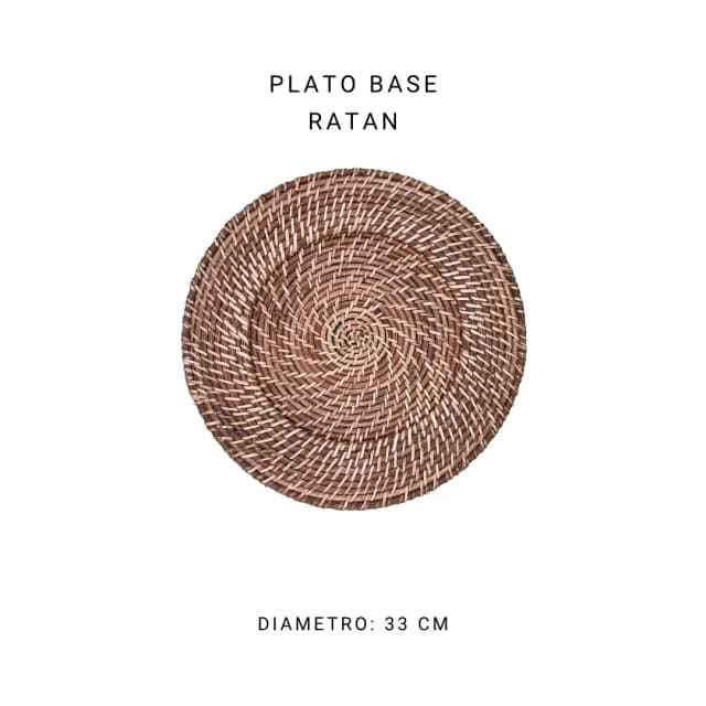 Plato base rattan 33 cm