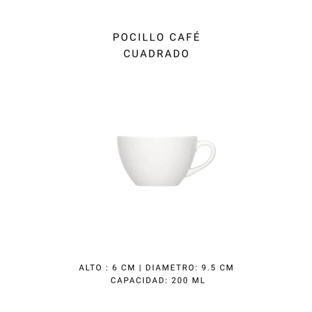 Pocillo café cuadrado (200 ml)