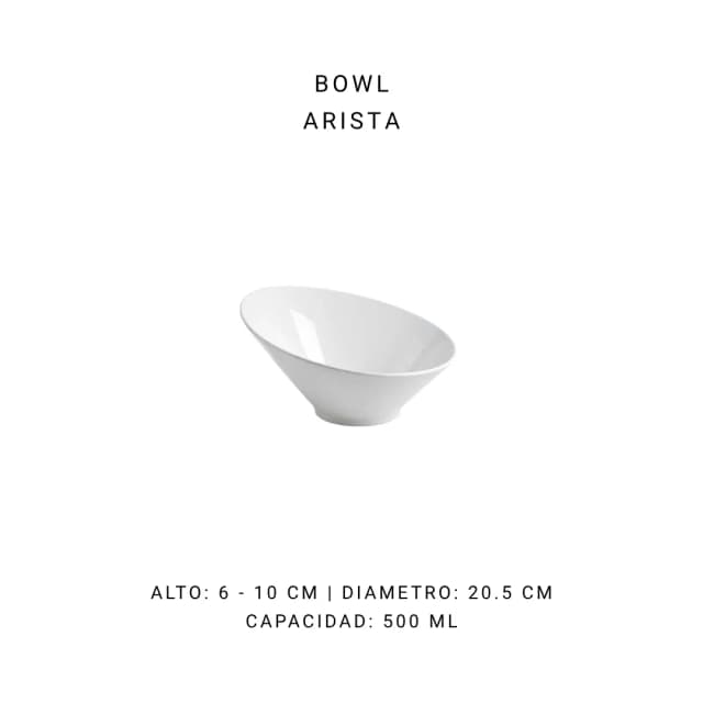 Bowl blanco arista