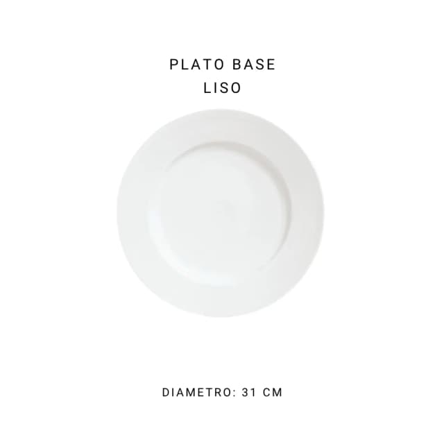 Plato base liso 31 cm
