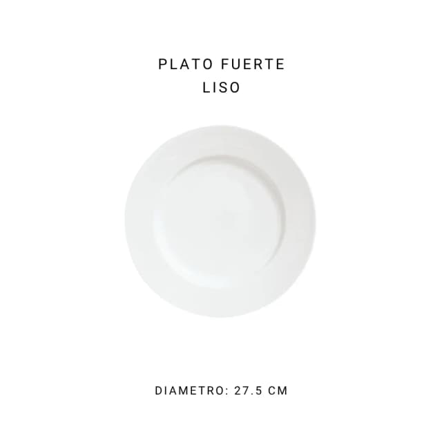 Plato fuerte liso 27 cm