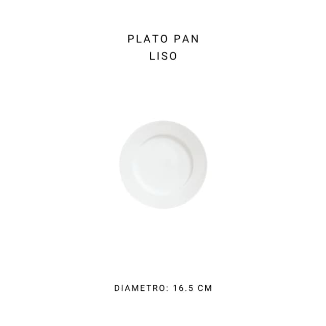 Plato pan liso 16 cm
