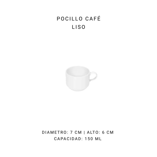 Pocillo café liso tailandés (210 ml)
