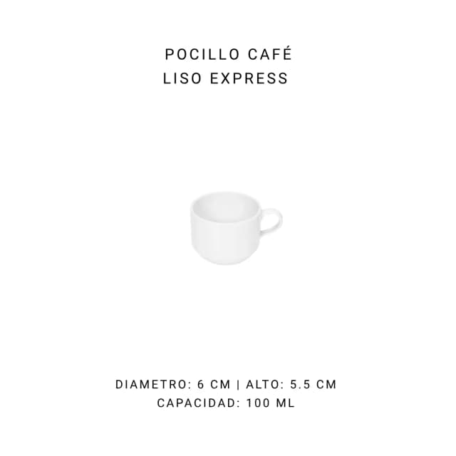 Pocillo expreso liso (100 ml)