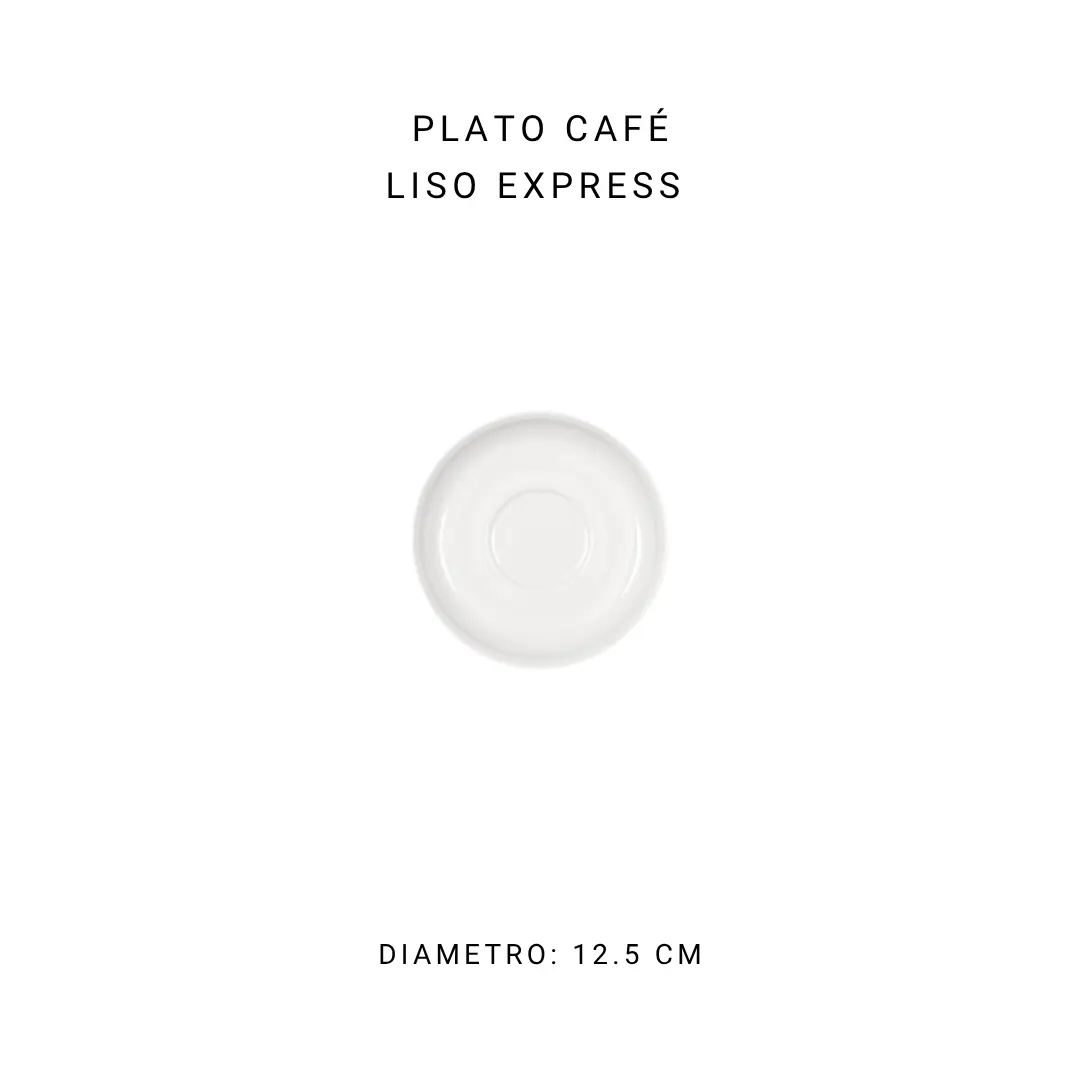 Plato expreso liso 12,5 cm — alquiler en Bogotá