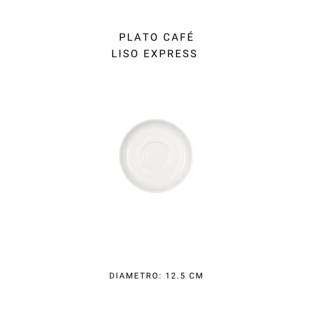 Plato expreso liso 12,5 cm