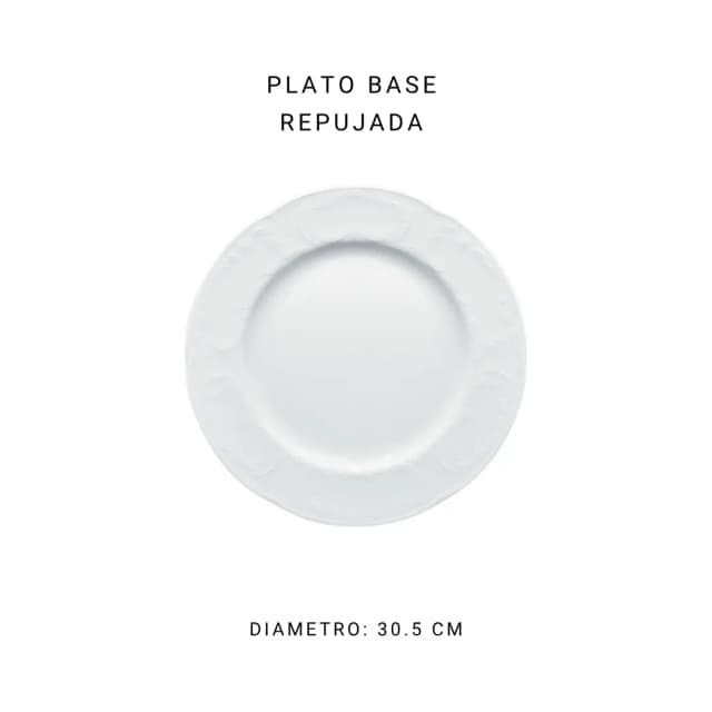 Plato base repujada 31 cm