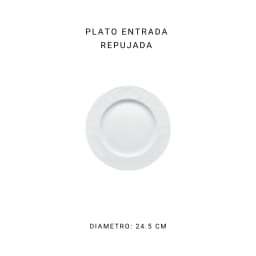 Plato entrada repujada 22.5 cm