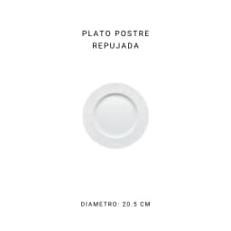 Plato postre repujada 19 cm