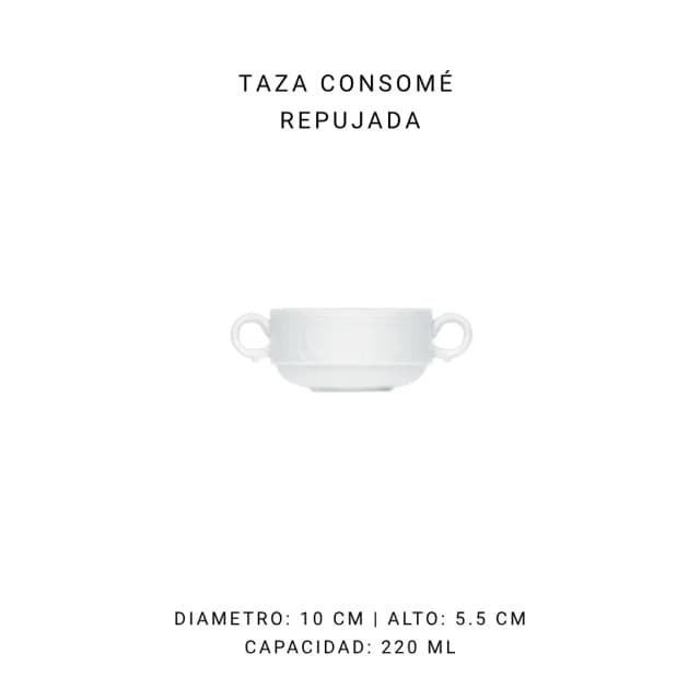Taza consomé repujada (220 ml)