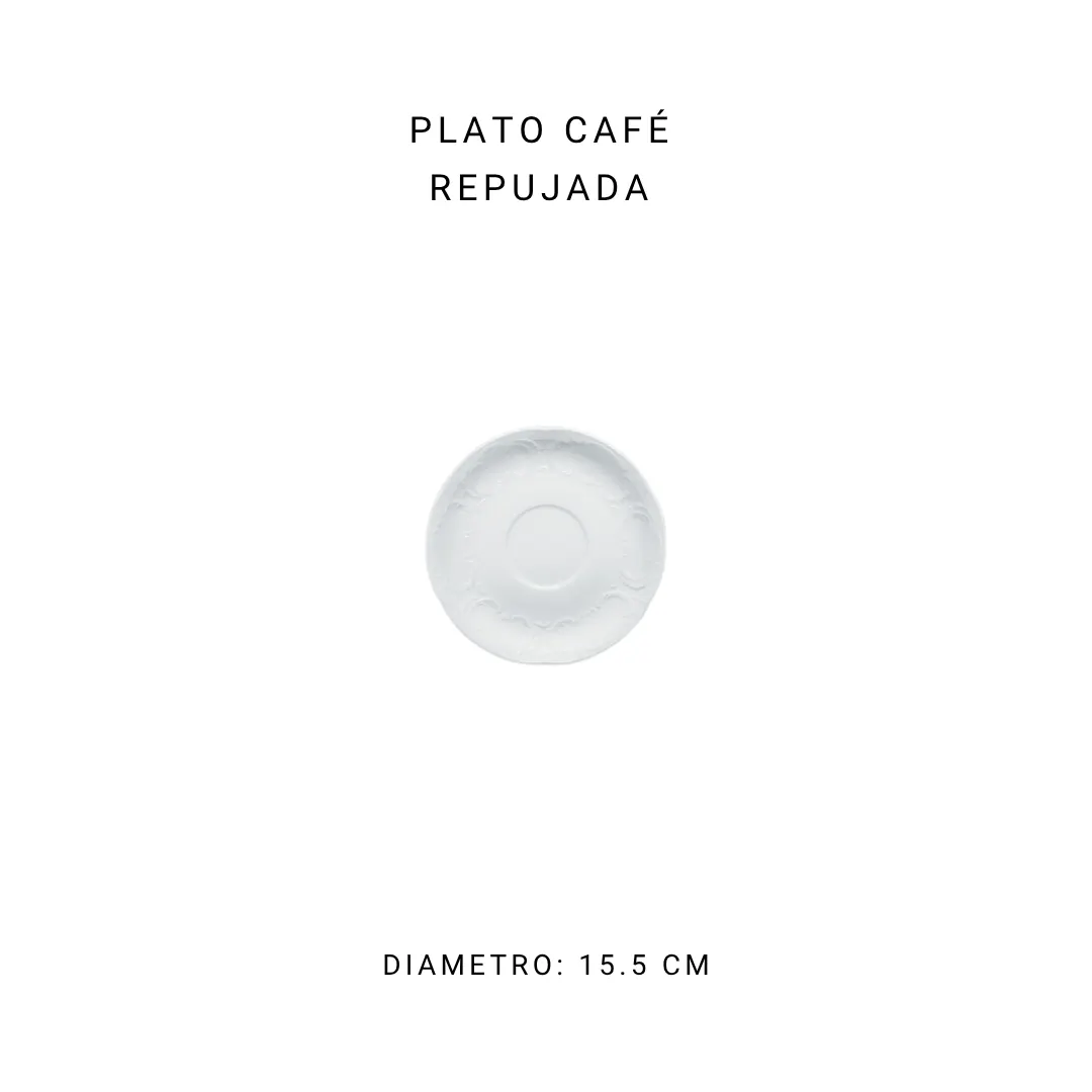 Plato café repujada 15 cm — alquiler en Bogotá