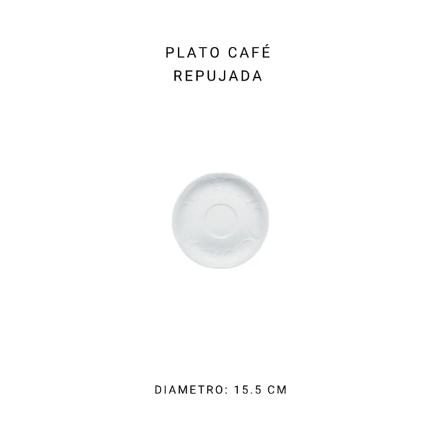Plato café repujada 15 cm