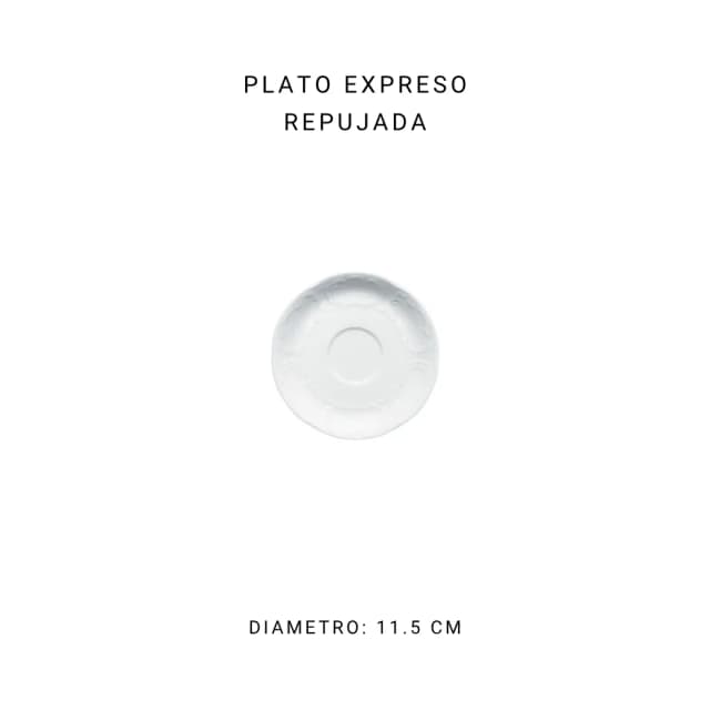 Plato expreso repujada 12 cm