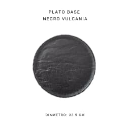 Plato base negro de Vulcania 33 cm