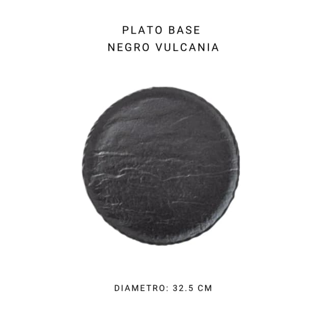 Plato base negro de Vulcania 33 cm