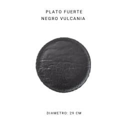 Plato fuerte negro Vulcania de 28 cm